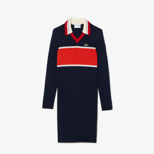 Lacoste Womens Made in France Contrast Polo Dress