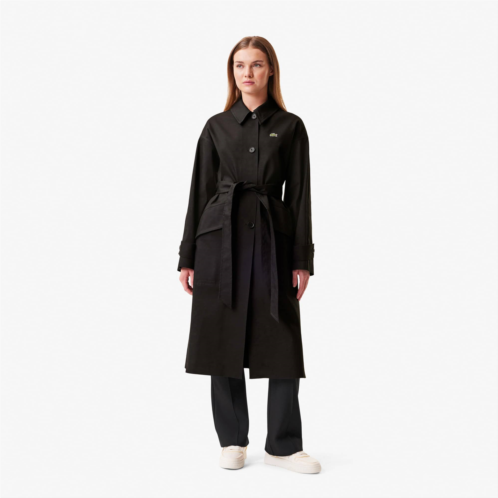 Lacoste Womens Oversized Cotton Coat