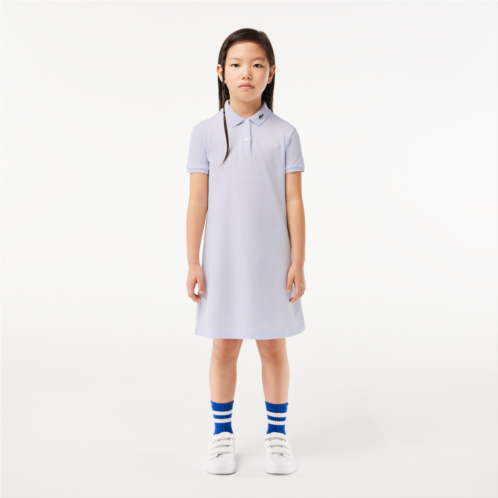 Lacoste Kids Embroidered Crocodelle Logo Pique Dress