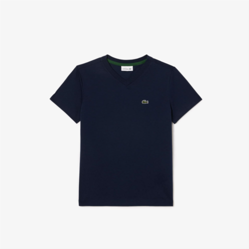 Lacoste Kids V-Neck Cotton T-Shirt