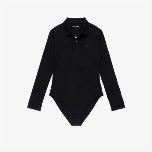 Lacoste UV Protect Ribbed Collar Zipped Bodysuit