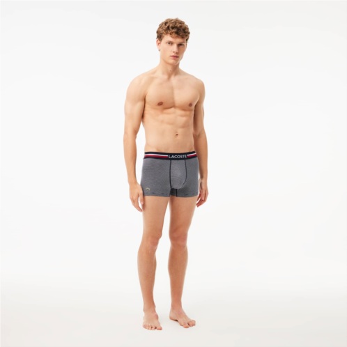 Lacoste Mens Iconic Multicolor Waist Trunks 3-Pack