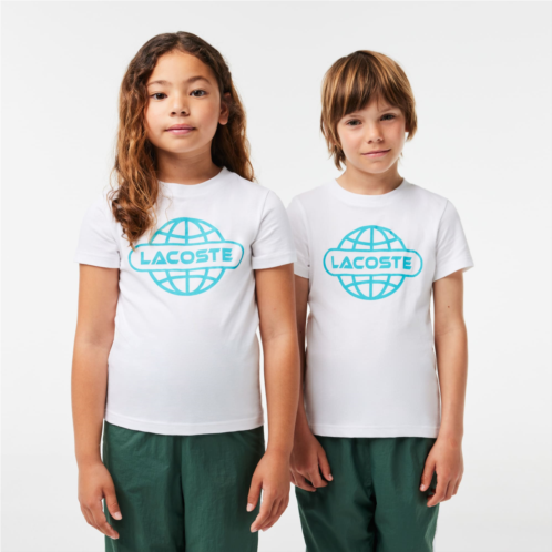 Lacoste Kids Cotton Jersey Planet Print T-Shirt