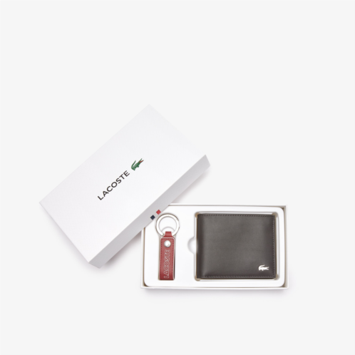 Lacoste Mens Fitzgerald Smooth Leather Wallet & Key Ring Gift Box