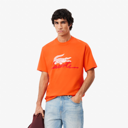 Lacoste Mens Print Cotton T-Shirt