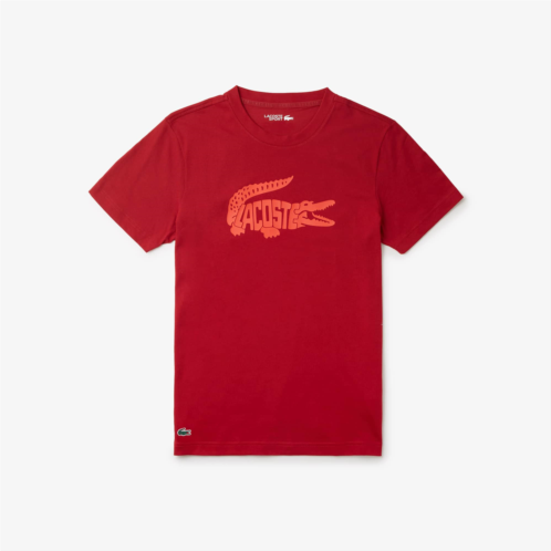 Lacoste Mens Sport Ultra-Dry Croc Print T-Shirt