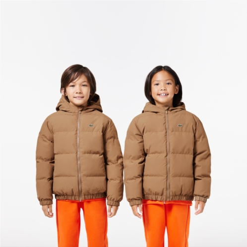 Lacoste Kids Hooded Puffer Jacket with Crocodile