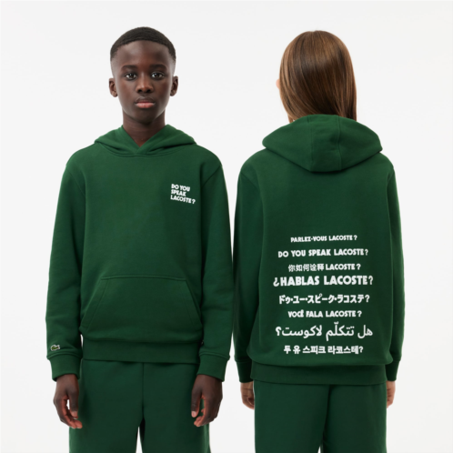 Lacoste Kids Printed Fleece Hoodie