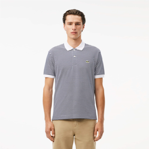 Lacoste Mens Classic Fit L.12.12 Striped Petit Pique Polo