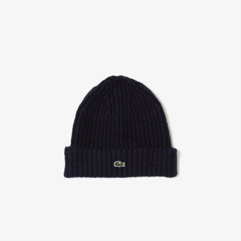 Lacoste Unisex Ribbed Knit Beanie