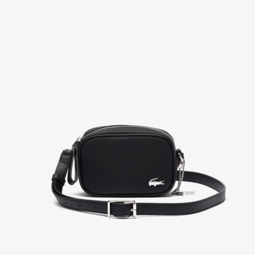 Lacoste Womens Pique-Effect Canvas Small Crossbody