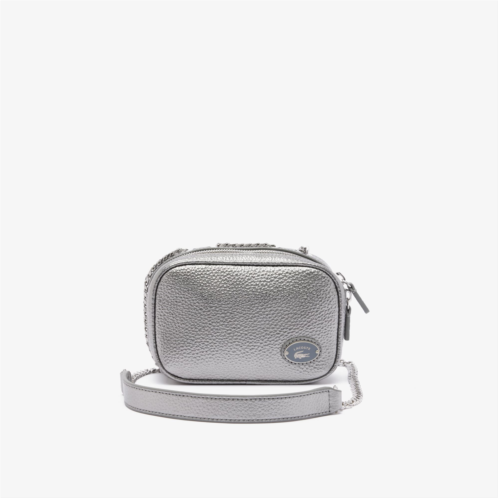 Lacoste Womens Top Grain Leather Square Shoulder Bag