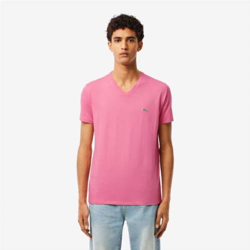 Lacoste Mens Lightweight Pima Cotton V-Neck T-Shirt