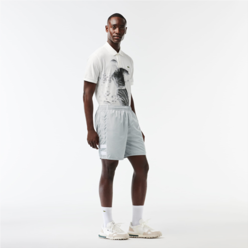 Lacoste Mens Relaxed Fit Embroidered Shorts