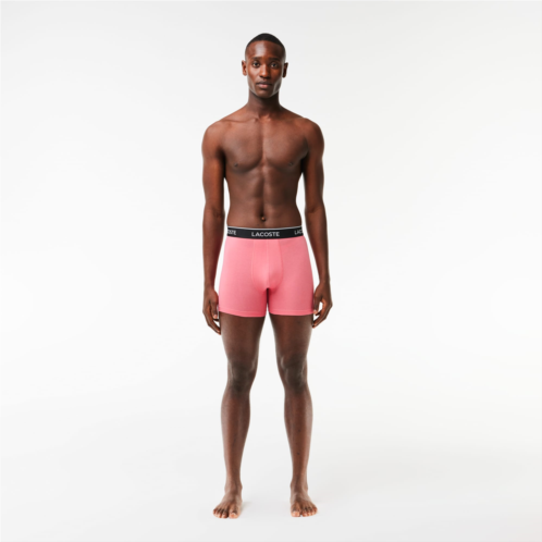 Lacoste Mens 3-Pack Stretch Cotton Boxer Briefs