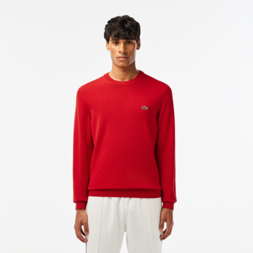 Lacoste Monochrome Cotton Crew Neck Sweater