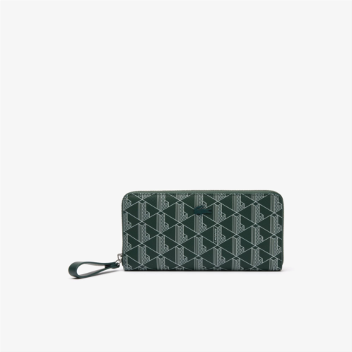 Lacoste Womens Large Zipped Monogram Billfold