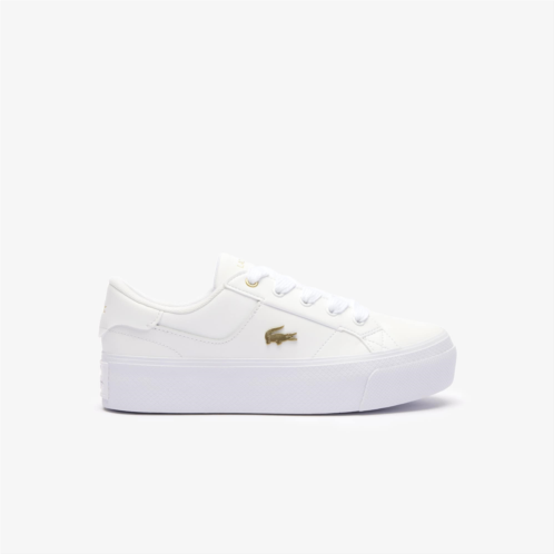 Lacoste Womens Ziane Platform Leather Sneakers