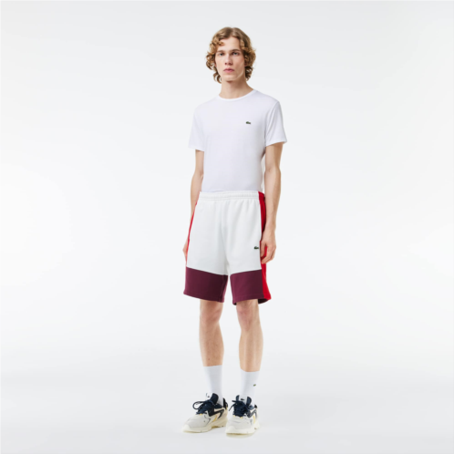 Lacoste Mens Regular Fit Colorblock Fleece Shorts