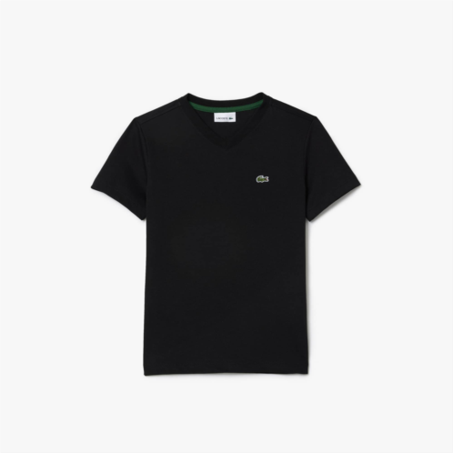 Lacoste Kids V-Neck Cotton T-Shirt