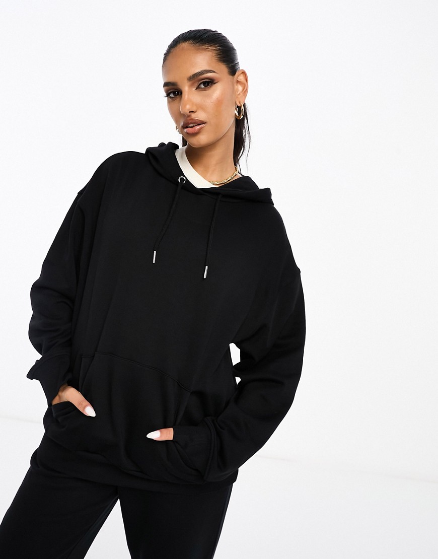 ASOS DESIGN oversized hoodie in black - part of a set