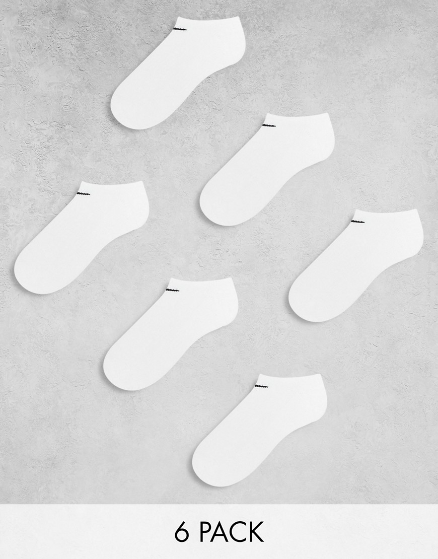 Nike Training Everyday Cushioned 6 pack sneaker socks in white
