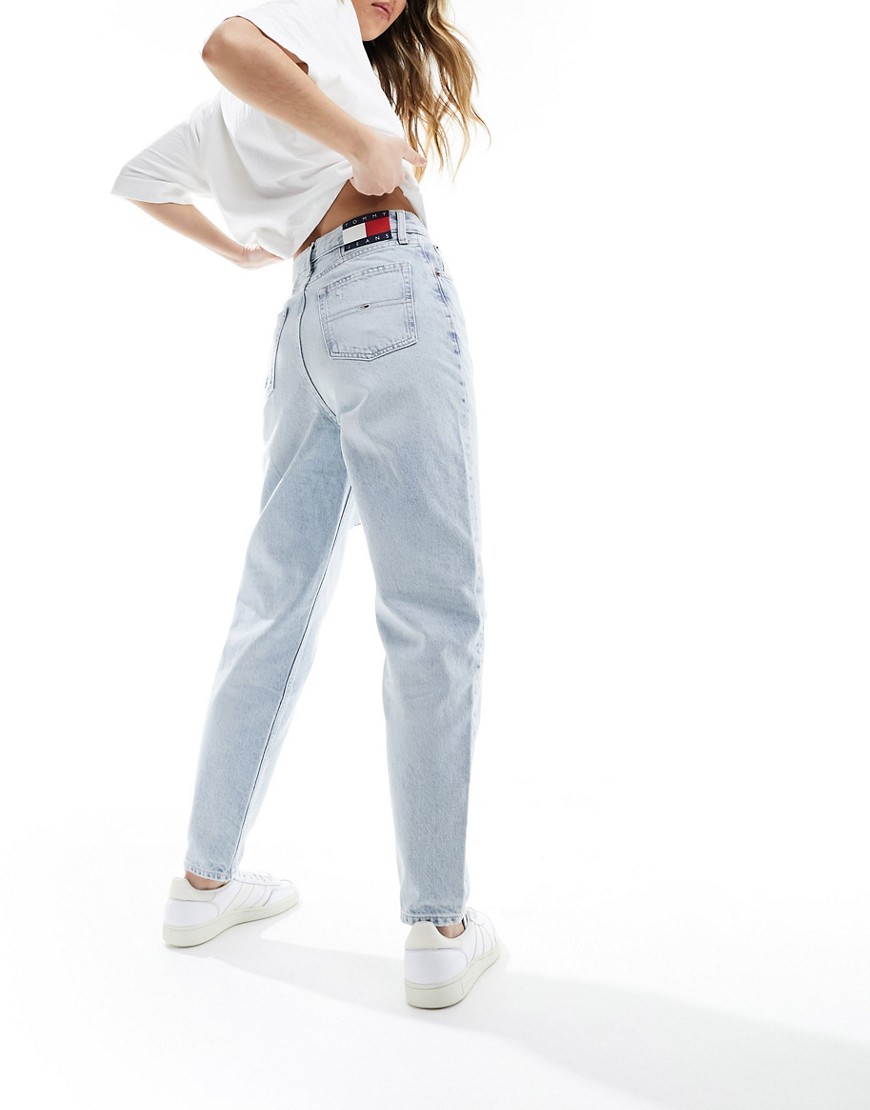 Tommy Jeans ultra high tapered mom jeans in light wash