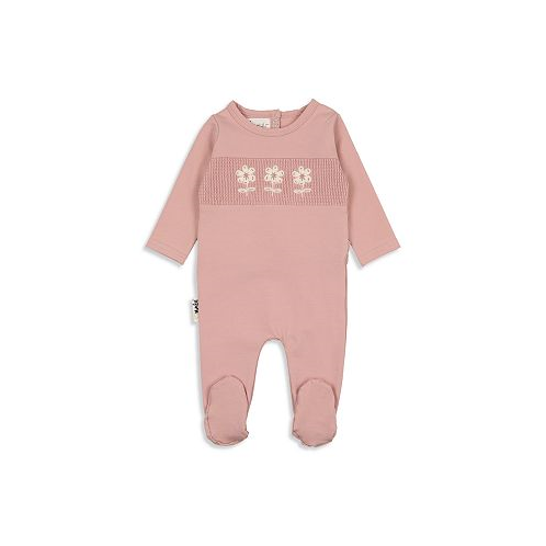 Maniere Girls Smocked Floral Footie - Baby