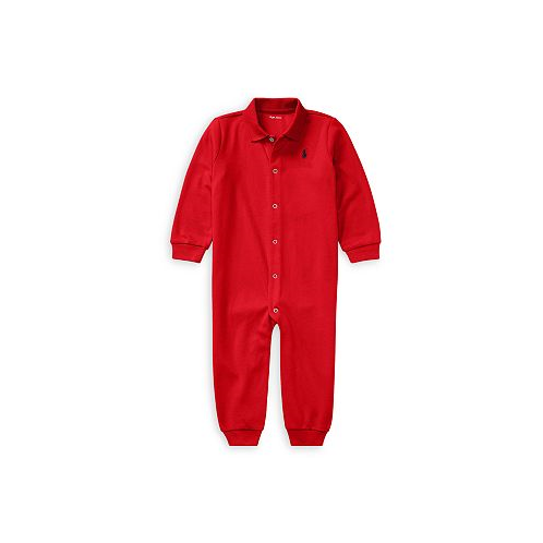 Ralph Lauren Boys Interlock Solid Coverall - Baby