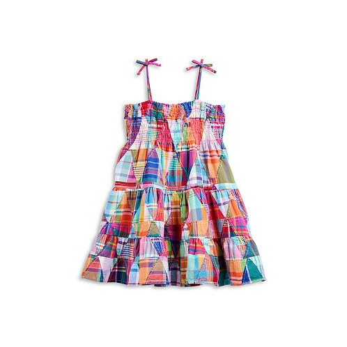 Polo Ralph Lauren Girls Smocked Patchwork Cotton Madras Dress - Little Kid, Big Kid