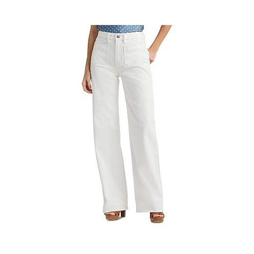 POLO Ralph Lauren High Rise Wide Leg Jeans in White Wash