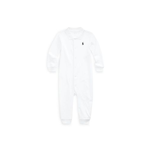 Ralph Lauren Boys Interlock Solid Coverall - Baby