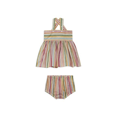 Stella McCartney Girls Striped Cotton Dress Set - Baby