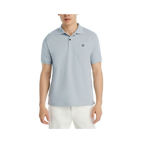 Stone Island Textured Short Sleeve Polo Shirt