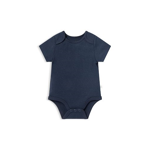 MORI Unisex Stretch Ribbed Short Sleeve Bodysuit - Baby