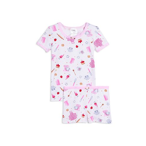 Esme Girls Short Sleeved Top & Pajama Boxer Shorts - Little Kid