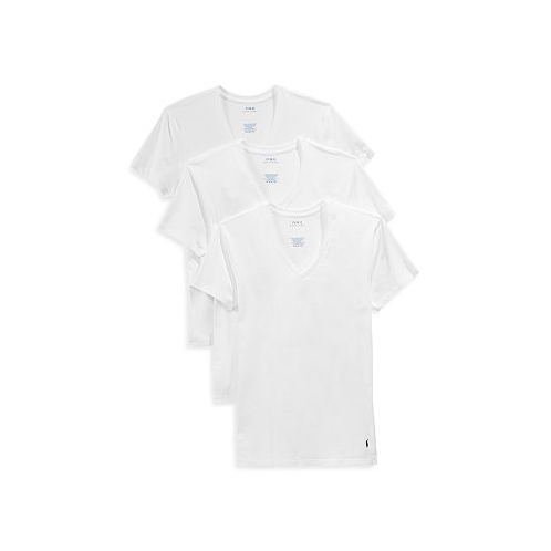 Polo Ralph Lauren Slim Fit V-Neck Undershirt, Pack of 3