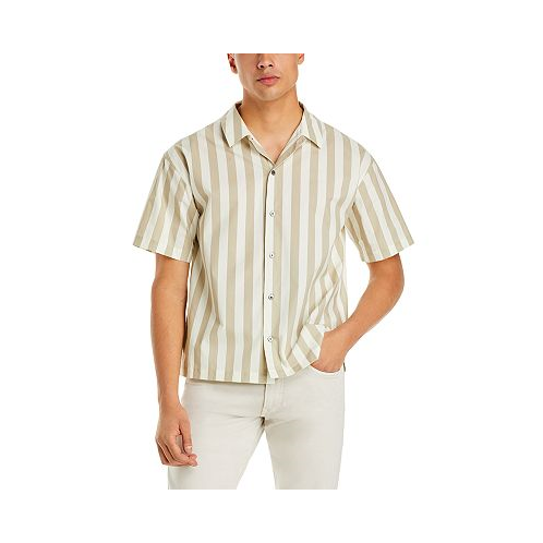 FRAME Printed Button Front Short Sleeve Camp Shirt