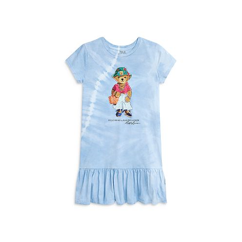 Polo Ralph Lauren Girls Tie-Dye Polo Bear Cotton T-Shirt Dress - Big Kid