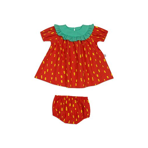 Stella McCartney Girls Cotton Strawberry Dress Set - Baby