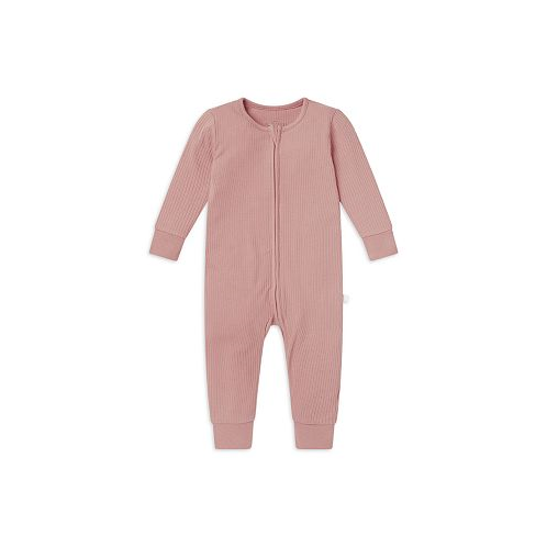 MORI Unisex Ribbed Clever Zip Romper - Baby