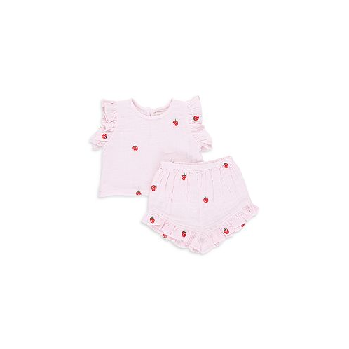 Pink Chicken Girls Roey Cotton Gauze Top & Bloomer Set - Baby