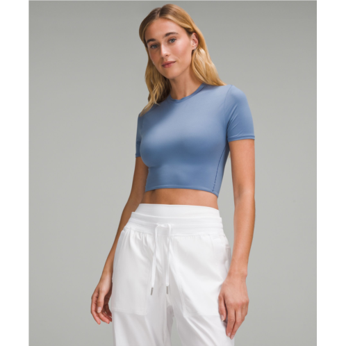 Lululemon Wundermost Ultra-Soft Nulu Crewneck Cropped T-Shirt