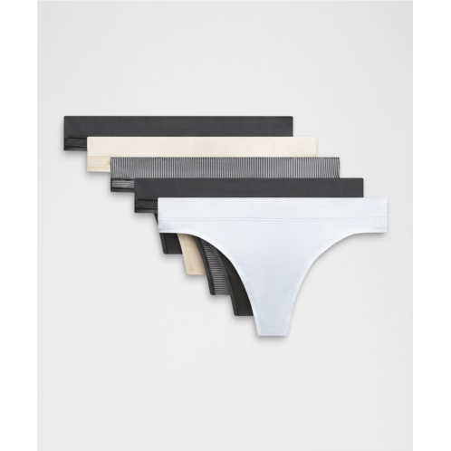 Lululemon UnderEase Mid-Rise Thong Underwear *5 Pack