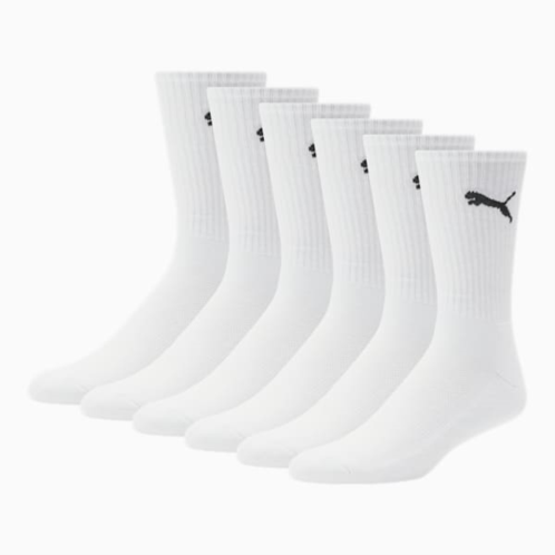 Puma Mens Half-Terry Crew-Length Socks [3 Pairs]