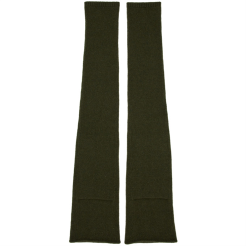 Rick Owens Green Cashmere Arm Warmers