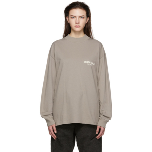 Fear of God ESSENTIALS Taupe Cotton T-Shirt