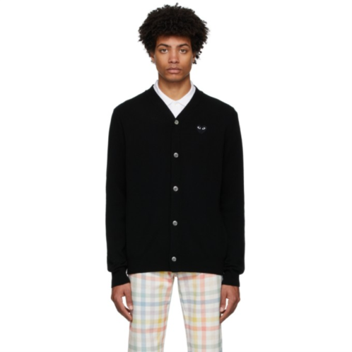 COMME des GARCONS PLAY Black Wool Heart Patch Cardigan