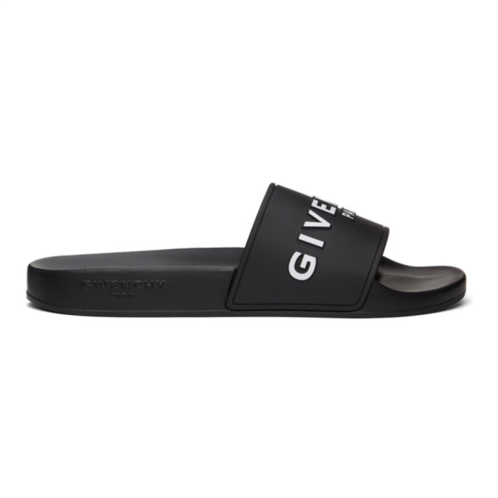 Black Givenchy Paris Flat Sandals