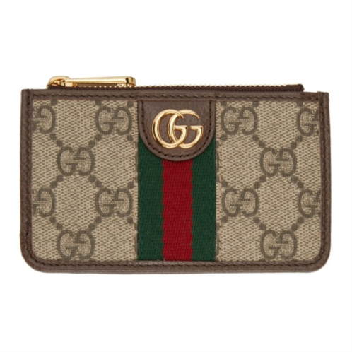 Gucci Beige Ophidia Card Holder